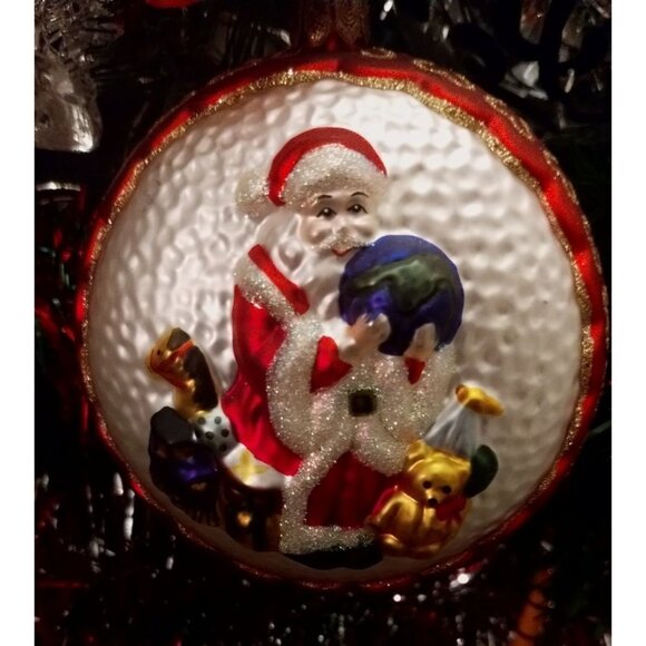 Waterford Toys For the‎ World Santa Claus Christmas Ornament with Globe & Toys - Picture 2 of 7